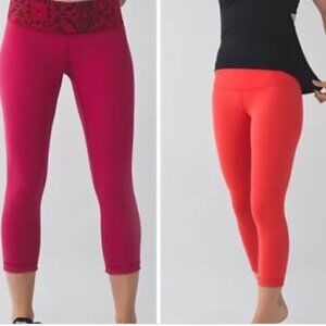 Lululemon Reversible Snake Print Wunder Under Cropped Leggings Size 4